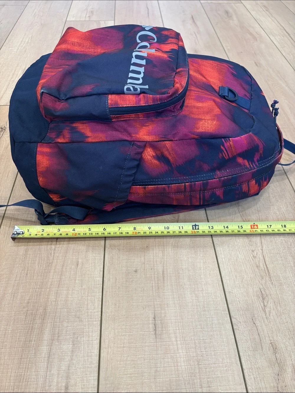Columbia Red and Orange Graphic Backpack